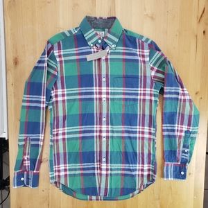New J Crew Plaid Cotton Button Down XS